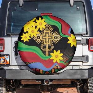 Eritrea Meskel Spare Tire Cover Eritrean Tribal Meskel Daisy Flag Inspired