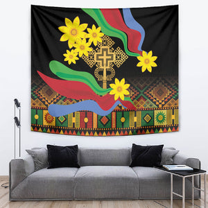 Eritrea Meskel Tapestry Eritrean Tribal Meskel Daisy Flag Inspired
