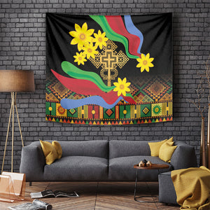 Eritrea Meskel Tapestry Eritrean Tribal Meskel Daisy Flag Inspired