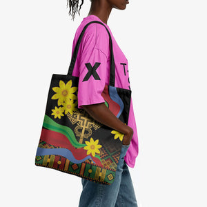 Eritrea Meskel Tote Bag Eritrean Tribal Meskel Daisy Flag Inspired
