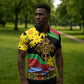 Eritrea Meskel Zipper Polo Shirt Eritrean Tribal Meskel Daisy Flag Inspired