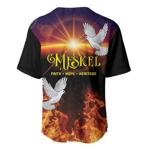 Eritrea Meskel Baseball Jersey Demera Cross Flames of Faith