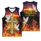 Eritrea Meskel Basketball Jersey Demera Cross Flames of Faith