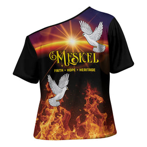 Eritrea Meskel Cross Shoulder Shirt Demera Cross Flames of Faith