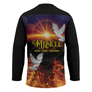 Eritrea Meskel Hockey Jersey Demera Cross Flames of Faith