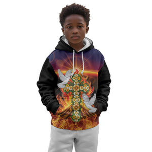 Eritrea Meskel Kid Hoodie Demera Cross Flames of Faith