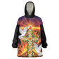 Eritrea Meskel Kid Wearable Blanket Hoodie Demera Cross Flames of Faith
