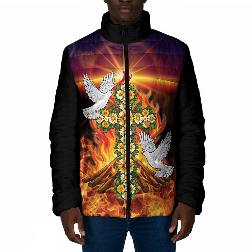 Eritrea Meskel Padded Jacket Demera Cross Flames of Faith