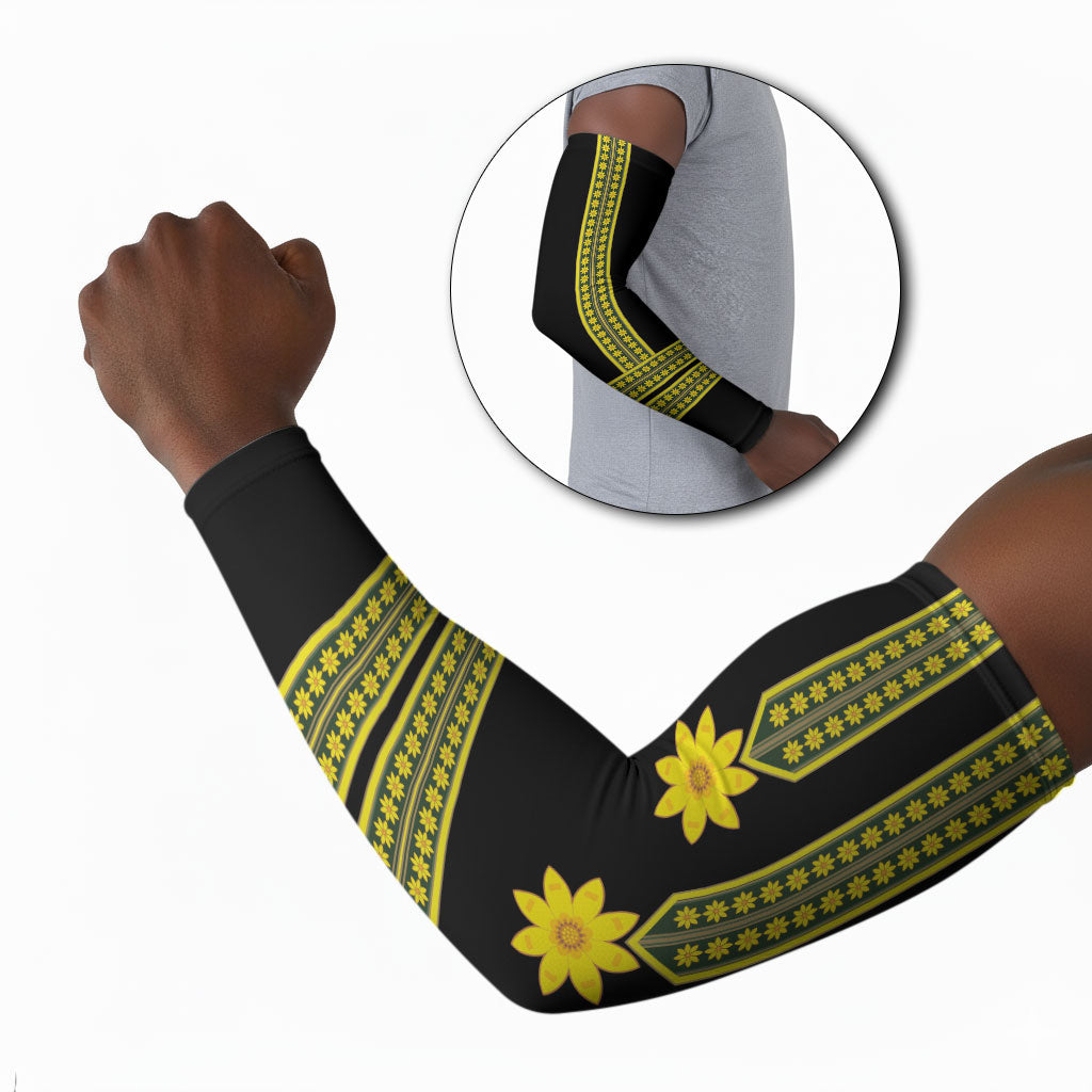 Ethiopian Enkutatash Arm Sleeves Black Adey Flower Tilet Habesha Inspired