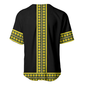 Ethiopian Enkutatash Baseball Jersey Black Adey Flower Tilet Habesha Inspired
