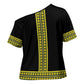 Ethiopian Enkutatash Cross Shoulder Shirt Black Adey Flower Tilet Habesha Inspired