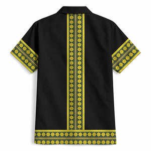Ethiopian Enkutatash Hawaiian Shirt Black Adey Flower Tilet Habesha Inspired