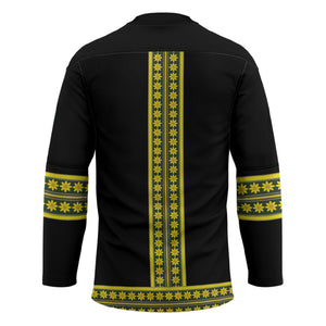 Ethiopian Enkutatash Hockey Jersey Black Adey Flower Tilet Habesha Inspired