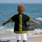 Ethiopian Enkutatash Kid Hawaiian Shirt Black Adey Flower Tilet Habesha Inspired