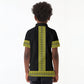 Ethiopian Enkutatash Kid Polo Shirt Black Adey Flower Tilet Habesha Inspired