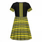 Ethiopian Enkutatash Kid Short Sleeve Dress Black Adey Flower Tilet Habesha Inspired