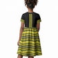 Ethiopian Enkutatash Kid Short Sleeve Dress Black Adey Flower Tilet Habesha Inspired