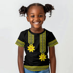 Ethiopian Enkutatash Kid T shirt Black Adey Flower Tilet Habesha Inspired