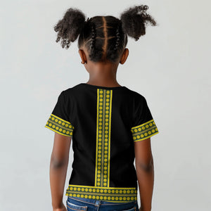 Ethiopian Enkutatash Kid T shirt Black Adey Flower Tilet Habesha Inspired