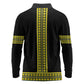 Ethiopian Enkutatash Long Sleeve Polo Shirt Black Adey Flower Tilet Habesha Inspired
