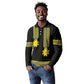 Ethiopian Enkutatash Long Sleeve Polo Shirt Black Adey Flower Tilet Habesha Inspired