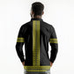 Ethiopian Enkutatash Long Sleeve Polo Shirt Black Adey Flower Tilet Habesha Inspired