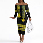 Ethiopian Enkutatash Off The Shoulder Long Sleeve Dress Black Adey Flower Tilet Habesha Inspired