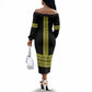 Ethiopian Enkutatash Off The Shoulder Long Sleeve Dress Black Adey Flower Tilet Habesha Inspired