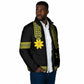 Ethiopian Enkutatash Padded Jacket Black Adey Flower Tilet Habesha Inspired