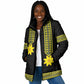 Ethiopian Enkutatash Padded Jacket Black Adey Flower Tilet Habesha Inspired