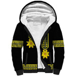Ethiopian Enkutatash Sherpa Hoodie Black Adey Flower Tilet Habesha Inspired