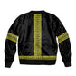 Ethiopian Enkutatash Sleeve Zip Bomber Jacket Black Adey Flower Tilet Habesha Inspired
