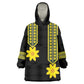 Ethiopian Enkutatash Wearable Blanket Hoodie Black Adey Flower Tilet Habesha Inspired