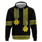Ethiopian Enkutatash Zip Hoodie Black Adey Flower Tilet Habesha Inspired