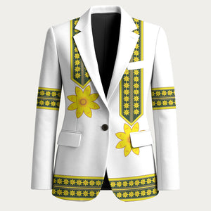 Ethiopian Enkutatash Blazer White Adey Flower Tilet Habesha Inspired