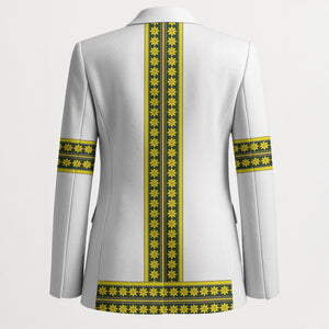 Ethiopian Enkutatash Blazer White Adey Flower Tilet Habesha Inspired