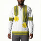 Ethiopian Enkutatash Button Sweatshirt White Adey Flower Tilet Habesha Inspired