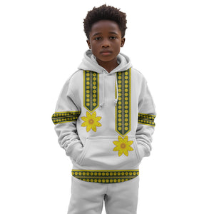 Ethiopian Enkutatash Kid Hoodie White Adey Flower Tilet Habesha Inspired