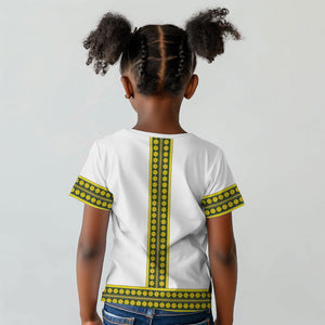 Ethiopian Enkutatash Kid T shirt White Adey Flower Tilet Habesha Inspired