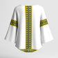 Ethiopian Enkutatash Kimono Sleeve Blouse White Adey Flower Tilet Habesha Inspired