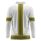 Ethiopian Enkutatash Long Sleeve Polo Shirt White Adey Flower Tilet Habesha Inspired