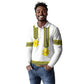 Ethiopian Enkutatash Long Sleeve Polo Shirt White Adey Flower Tilet Habesha Inspired