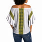 Ethiopian Enkutatash Off Shoulder Wrap Waist Top White Adey Flower Tilet Habesha Inspired