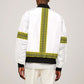 Ethiopian Enkutatash Sleeve Zip Bomber Jacket White Adey Flower Tilet Habesha Inspired