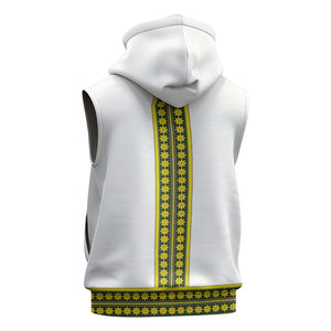 Ethiopian Enkutatash Sleeveless Hoodie White Adey Flower Tilet Habesha Inspired