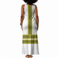 Ethiopian Enkutatash Tank Maxi Dress White Adey Flower Tilet Habesha Inspired