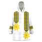 Ethiopian Enkutatash Wearable Blanket Hoodie White Adey Flower Tilet Habesha Inspired