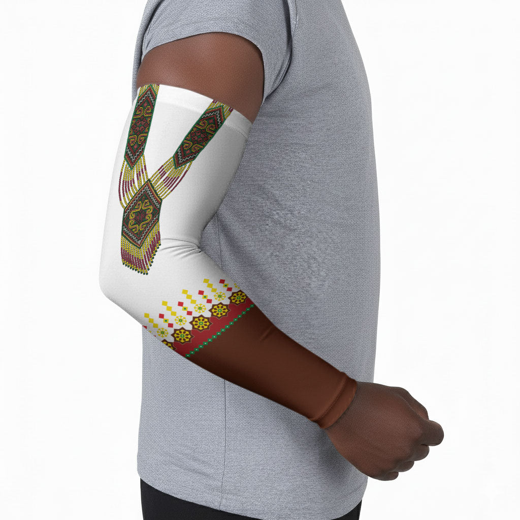 Ethiopian Enkutatash Personalized Arm Sleeves Traditional Habesha Glass D'va Necklace Inspired
