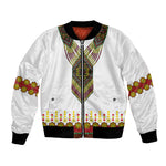 Ethiopian Enkutatash Personalized Bomber Jacket Traditional Habesha Glass D'va Necklace Inspired