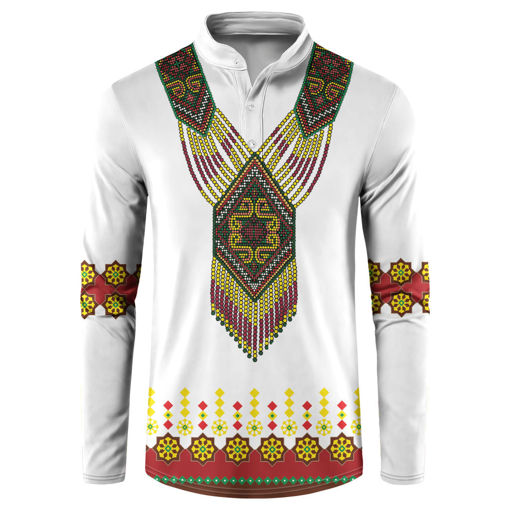 Ethiopian Enkutatash Personalized Button Sweatshirt Traditional Habesha Glass D'va Necklace Inspired
